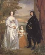 Anthony Van Dyck Portrait of the earl and countess of derby and their daughter (mk03) china oil painting reproduction